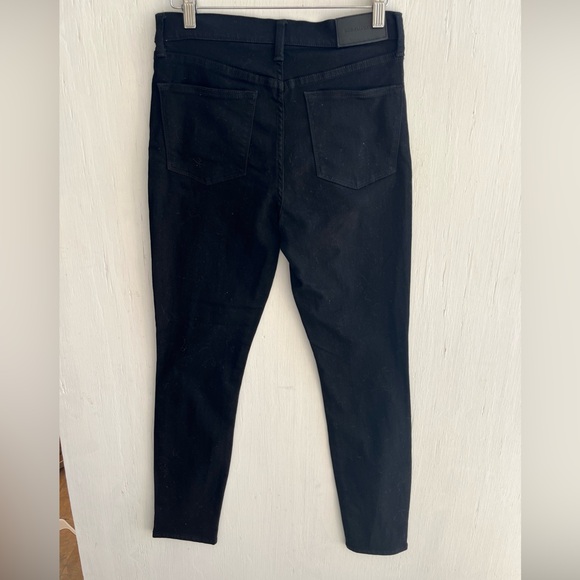 BCBGMAXAZRIA Blackout Skinny Jeans Hem Slits Stretch Size 27 in NWT - Picture 4 of 5